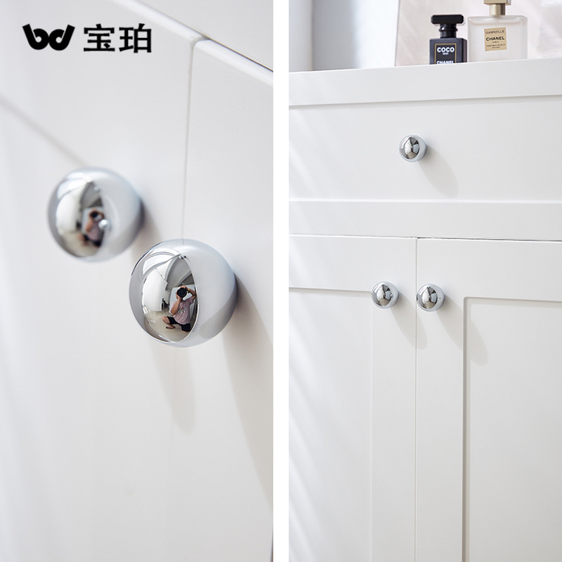 法式電鍍黃銅拉手衣櫃門把手北歐現代簡約高檔櫥櫃門單孔門把拉手