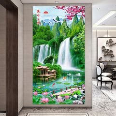 玄関装飾画寝室シール山水廊下壁画通路風景年画壁画客間中国式