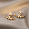 Earrings from pearl, double wear, Korean style, 2021 years