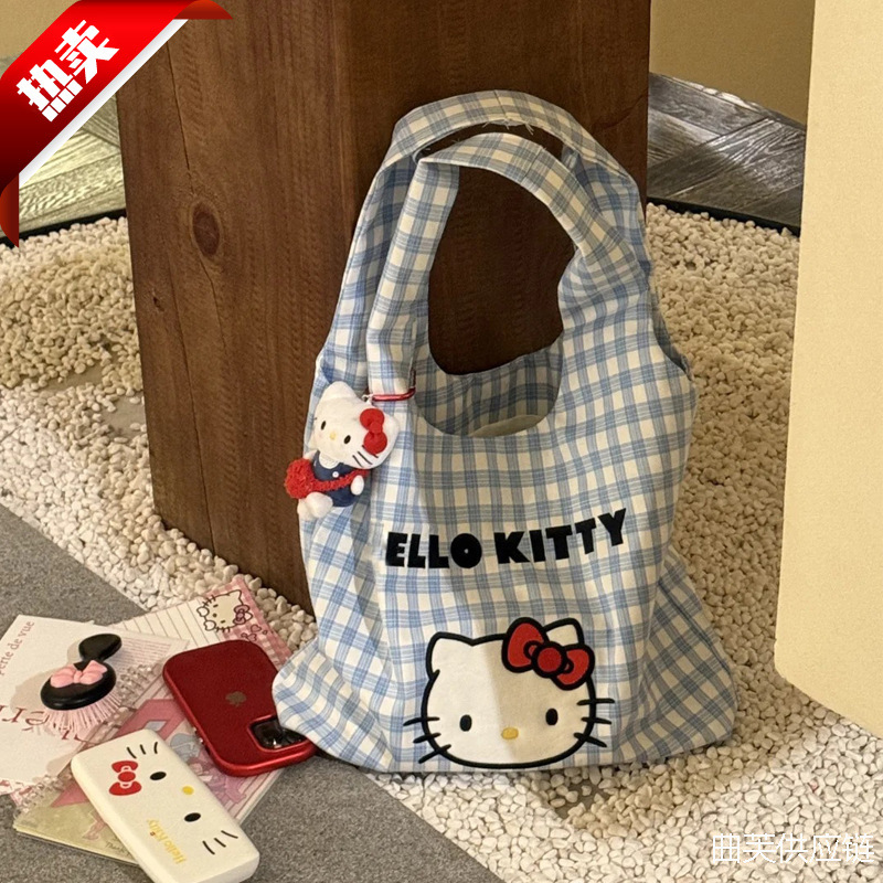 可爱风帆布包手提袋单肩斜挎包秋季百搭通勤大容量新款挎包厂家批