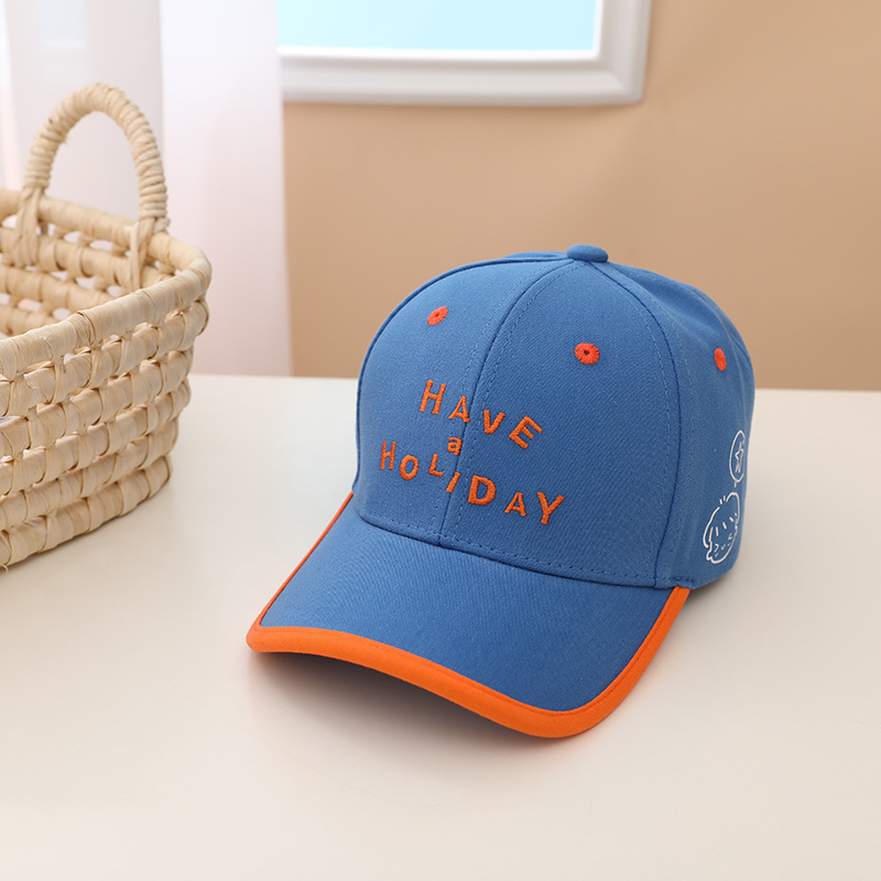Simple Holiday Letter Baseball Cap Children's Spring New 4-10 Years Old Boys And Girls Sun Hats display picture 2