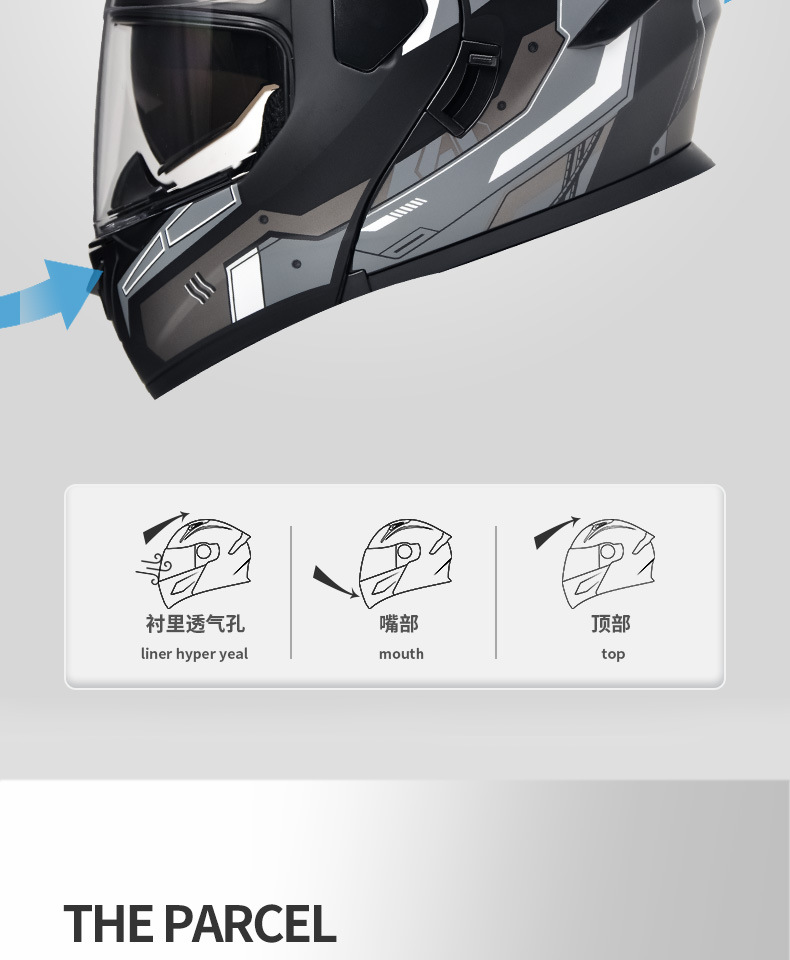 Ad Electric Motorcycle Helmet Men's and Women's Motorcycle Safety Helmet All-Season Full-Face Helmet 3C/Dot Certified Open-Face Helmet