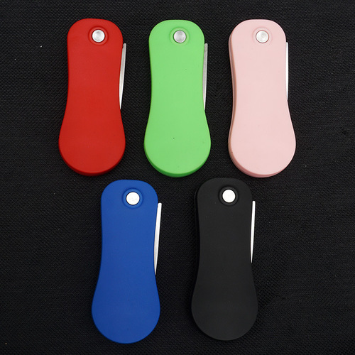Green fork golf accessories lawn repair stainless steel folding ball fork spray plastic handle manufacturer supply