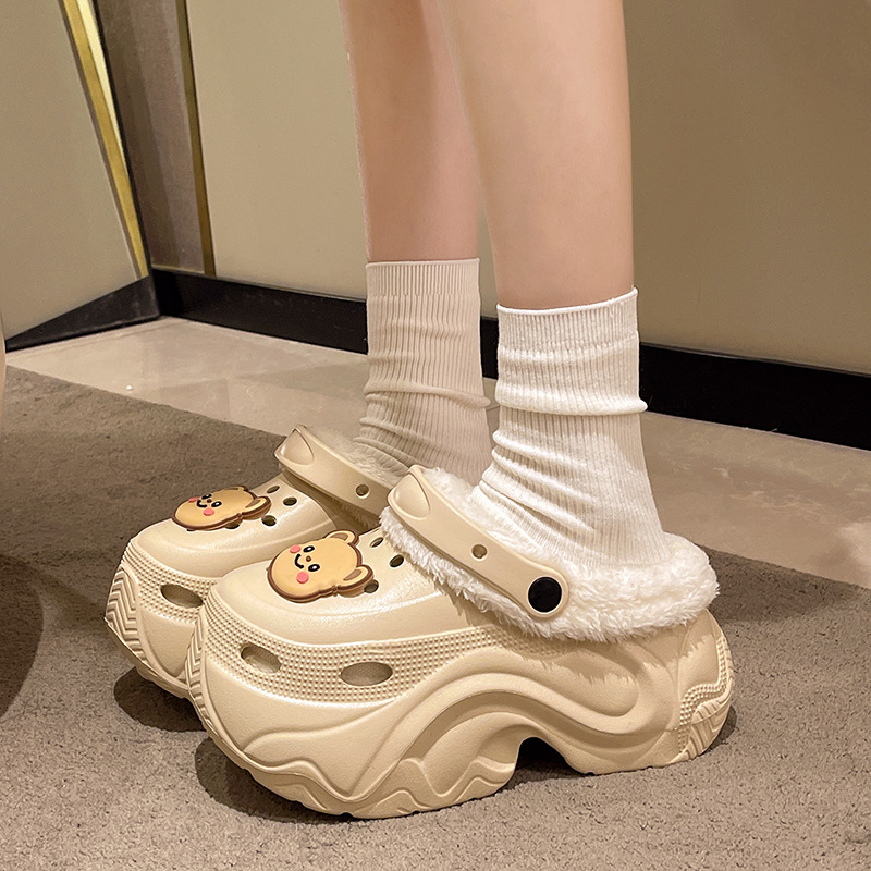 5691 cotton shoes plastic bear khaki