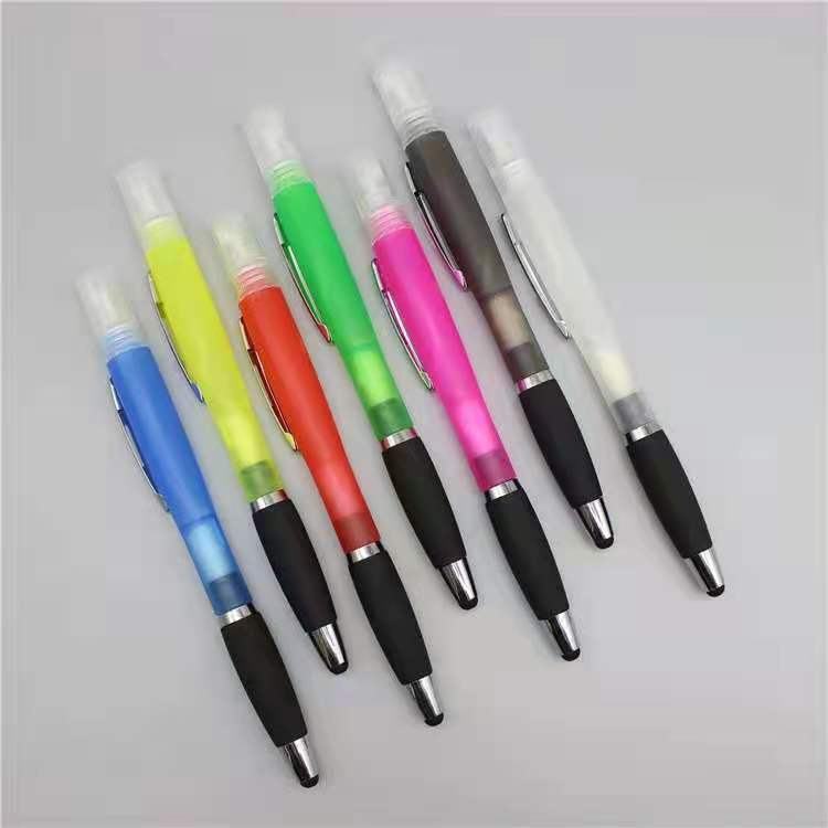 3ml 4ml 5 ml botella de spray pluma pantalla táctil pluma tres en uno bolígrafo