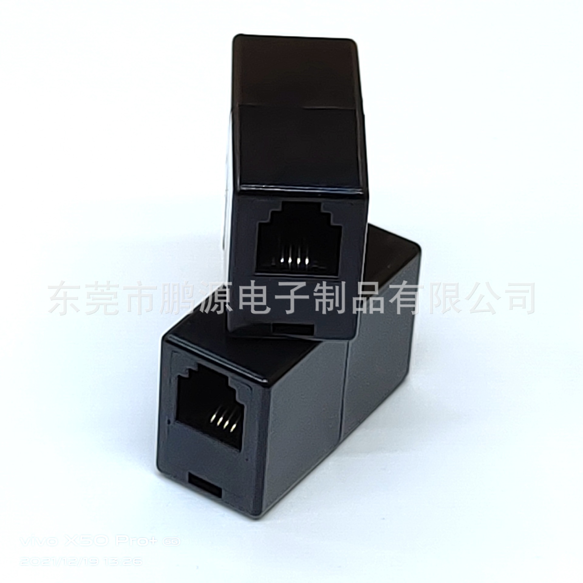 供应RJ11直通头转换插座 黑色6P4C转换插座电话线延长母座