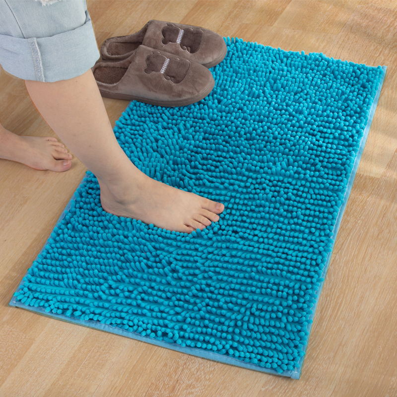 Alfombra de baño de chenille antideslizante absorbente de secado rápido resistente a manchas