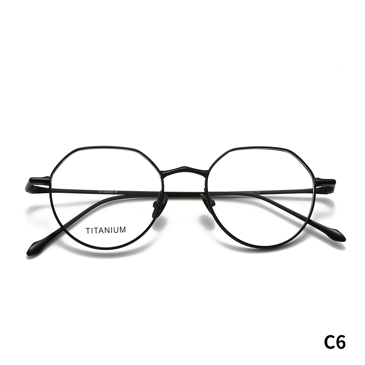 STUDIOMUKU gafas mucolas reajuste gafas de marco de marco poligonal ampliado con estructura de marco