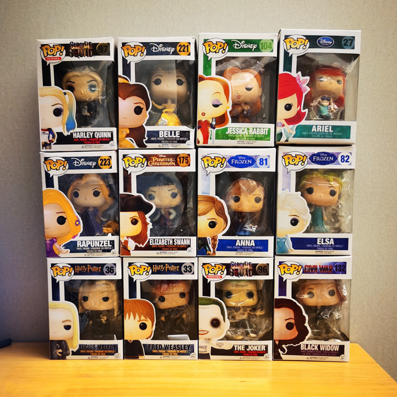 Harry Potter Pop Figure Q Version Spider-Man Princess Anime Movie Toy Blind Box Doll Cross-Border Hot Sale