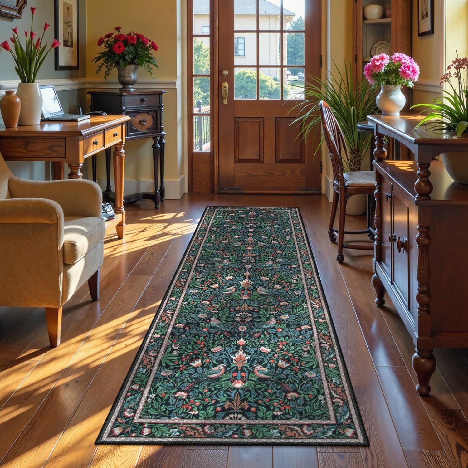 보헤미안 꽃새 - 블랙