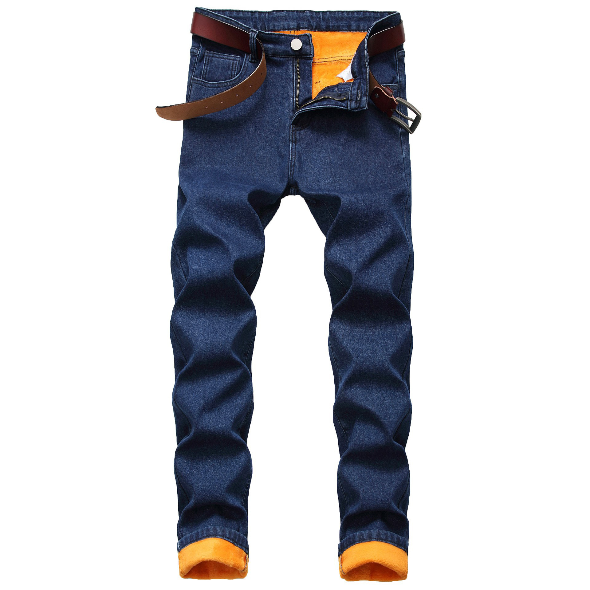 Herren Winter Plüsch Jeans, personalisierte Wärme, Herren dicke Denim Jeans_voghion.com