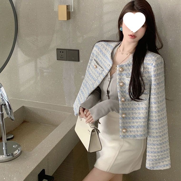 珍珠扣风外套女2025春秋新款法式设计感小众宽松短款气质上衣|undefined