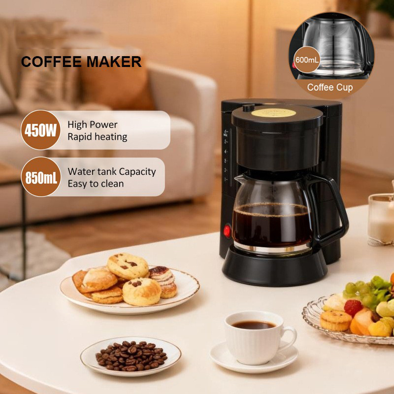 Foreign Trade Household Small Portable Coffee Machine Office Coffee Bean American Single-Cup Drip Filter Type