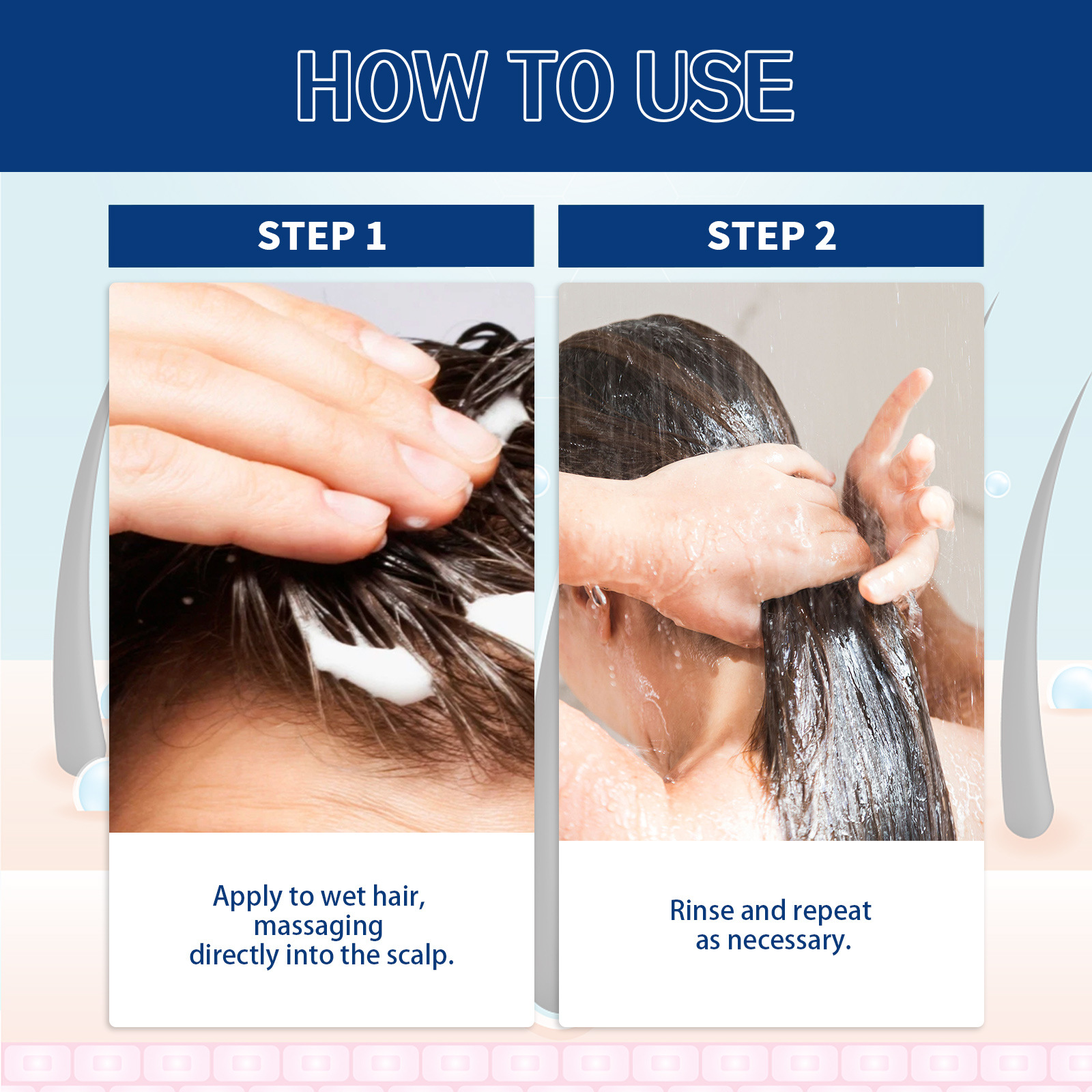 EELHOE Haarpeeling-Reinigungscreme gegen Schuppen auf der Kopfhaut, lindert Juckreiz, flauschiges, feuchtigkeitsspendendes, dichtes Haar, Haare_voghion.com