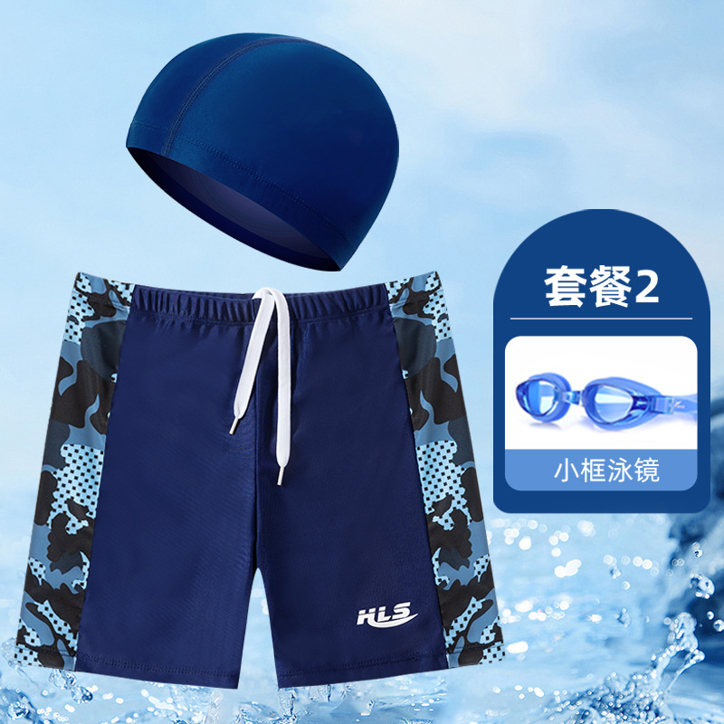 Troncos de natación para niños troncos de natación de secado rápido para niños Playa adolescentes troncos de natación profesionales entrenamiento medio y grandes niños Boxer shorts