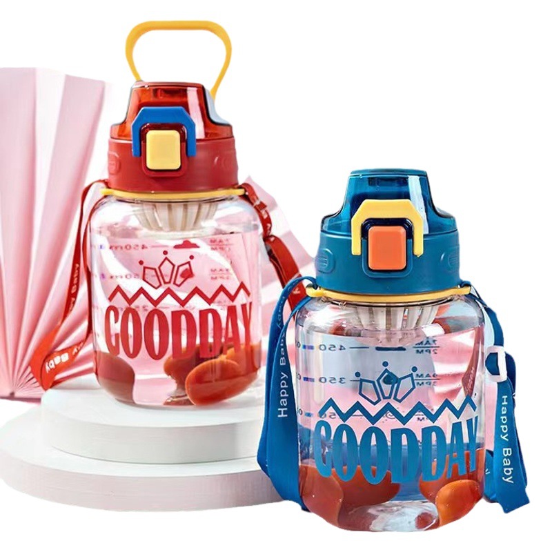 Qitong2336 verano nueva taza de plástico 650ml rebote deportes hervidor mujer fitness Internet celebridad paja hervidor