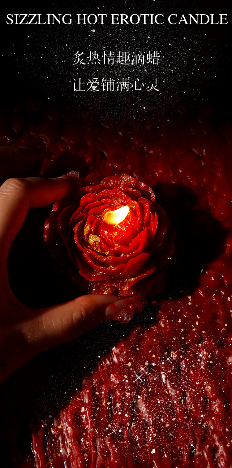 Low Temperature Aromatherapy Candle Red Soy Wax Peony Rose Scented — detail image 10