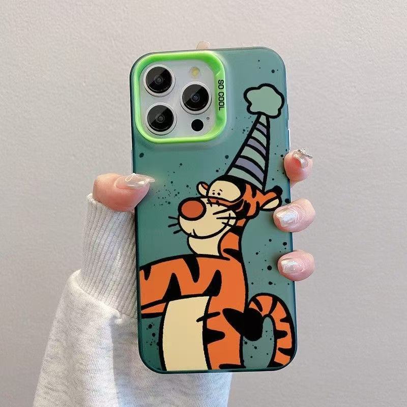 El nuevo Tigger es adecuado para la carcasa del teléfono iphone16 Apple 15promax/14 anti-caída 13pro12 Europa y América 11