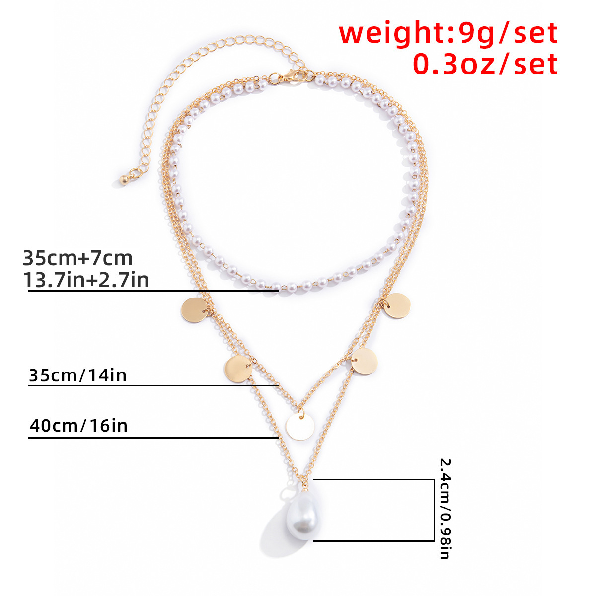Collier avec pendentif en forme d'étoile en perles et perles artificielles de style métal_voghion.com