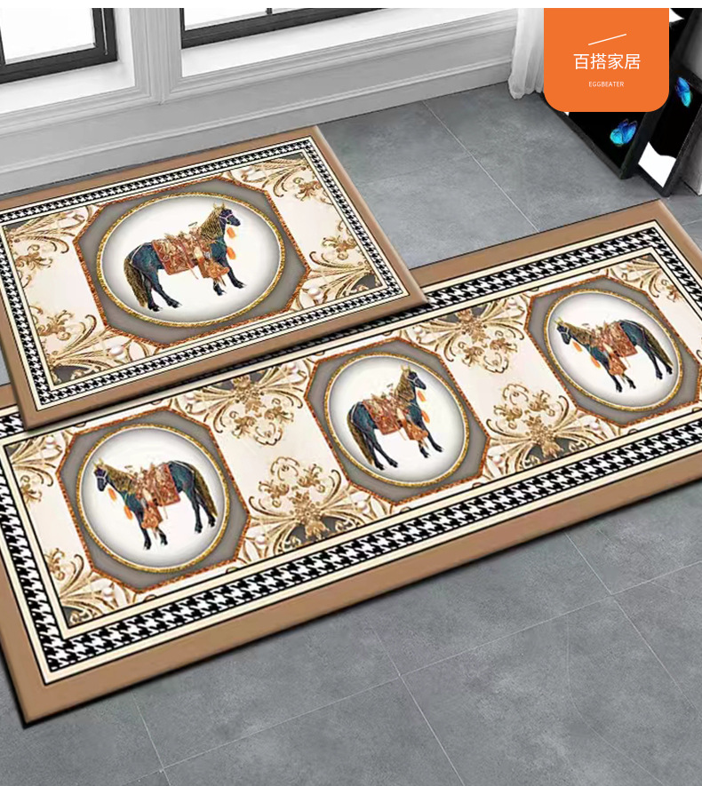 轻奢地毯地垫,厨房地毯地垫,吸水吸油厨房垫,民族风地垫