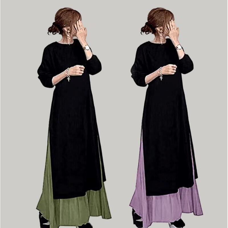 6-color in stock Cross-border Hot suit 2024 Fall/Winter New Long Crewneck Top Skirt Two-piece Set Skirt
