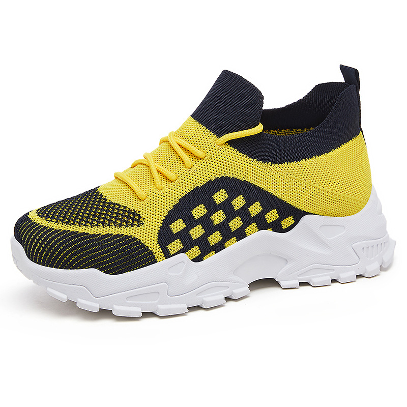 Zapatos mujer todo-fósforo verano nuevo estilo volador tejido transpirable zapatos de mujer suela suave sin pies cansados zapatos casuales zapatos transfronterizos de plataforma al por mayor