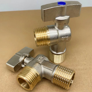 Large flow angle valve ball core all copper body triangle valve cold and hot water switch valve gas water heater dedicated 4 points