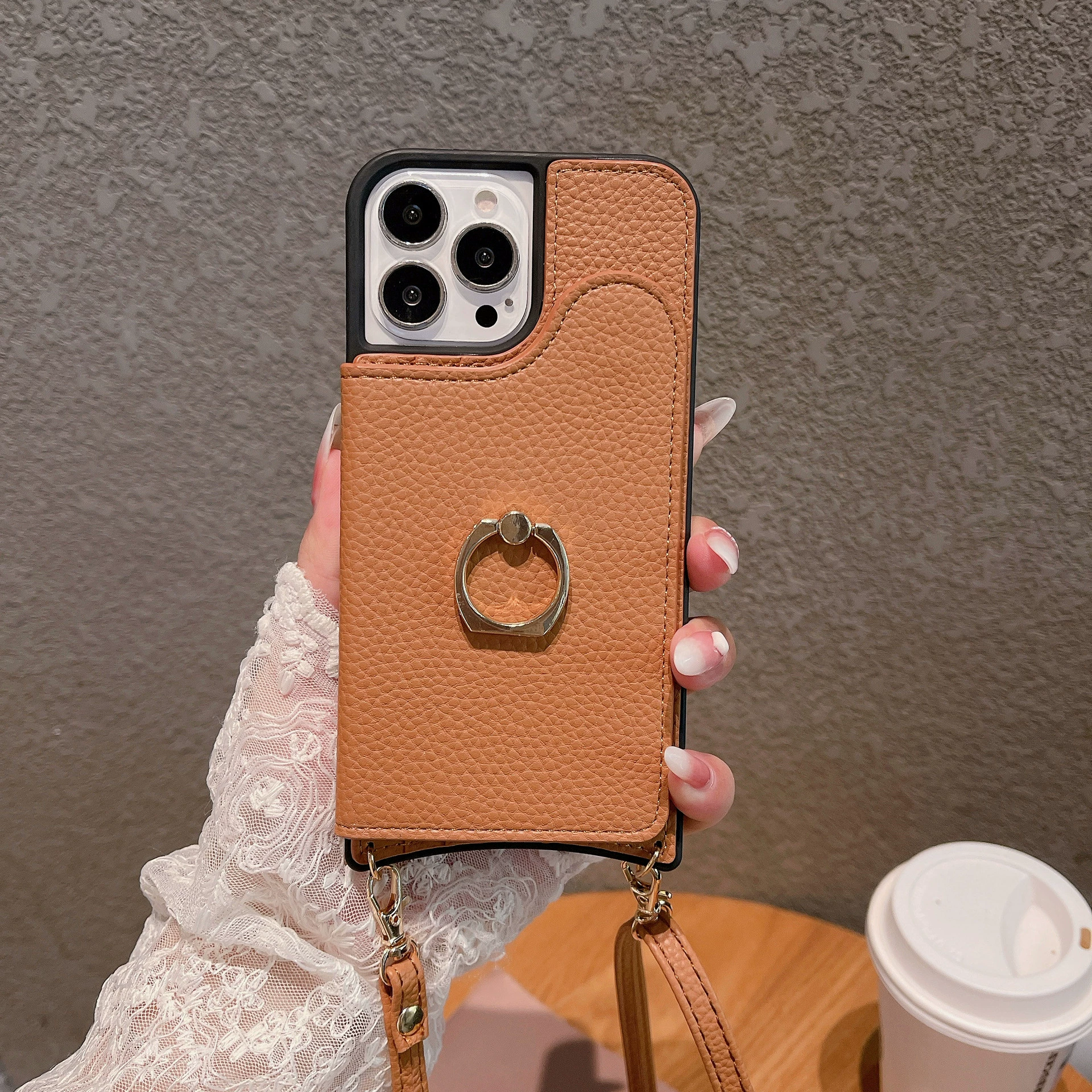 Apple, совместимый с iPhone 15, складной чехол для телефона, трубка, сумка через плечо, Ring Pro, 15 Pro Max