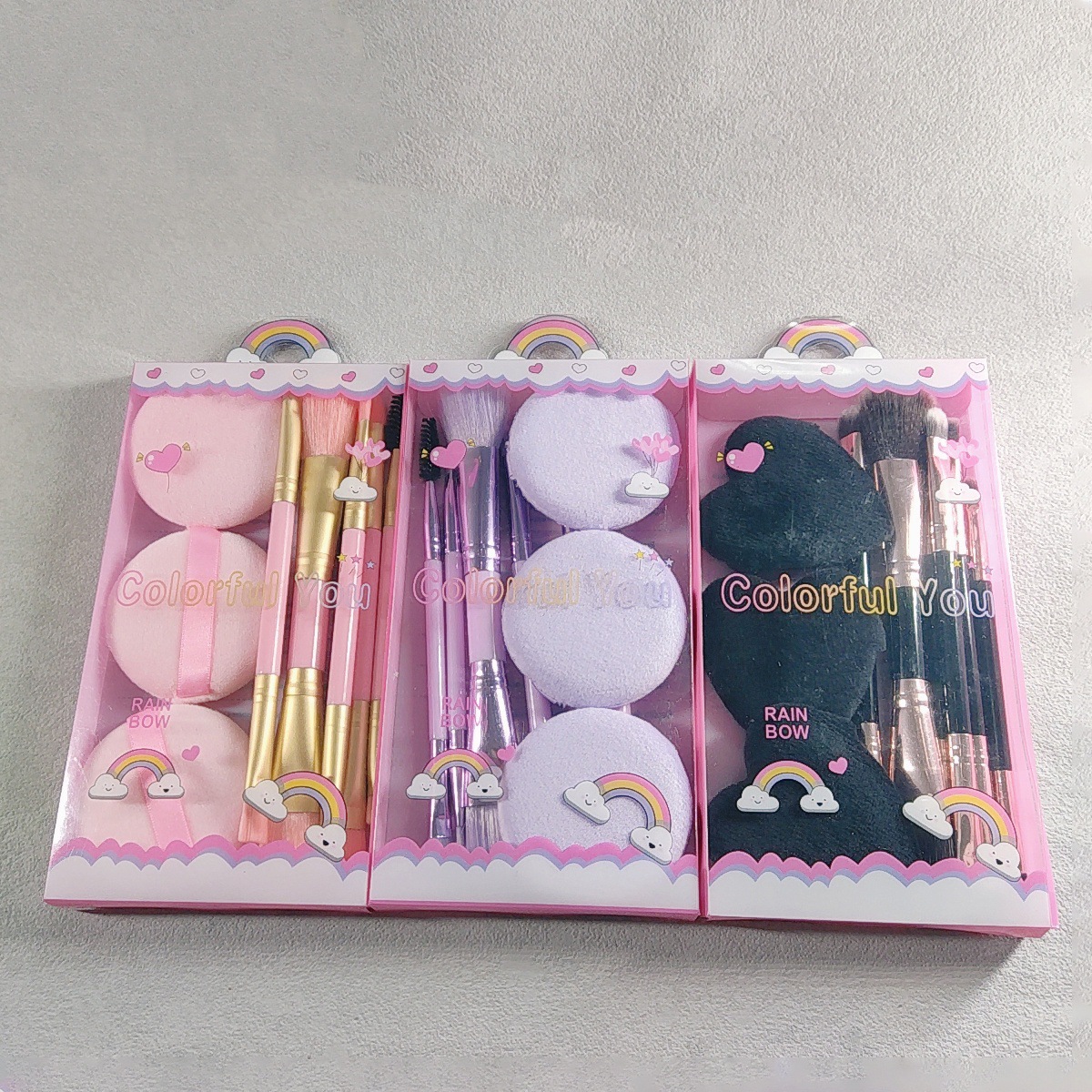 Nuevo juego de pinceles de maquillaje, herramientas de belleza profesionales, puff suelto, cepillo de maquillaje multifuncional, cepillo de rubor, cepillo corrector, transfronterizo