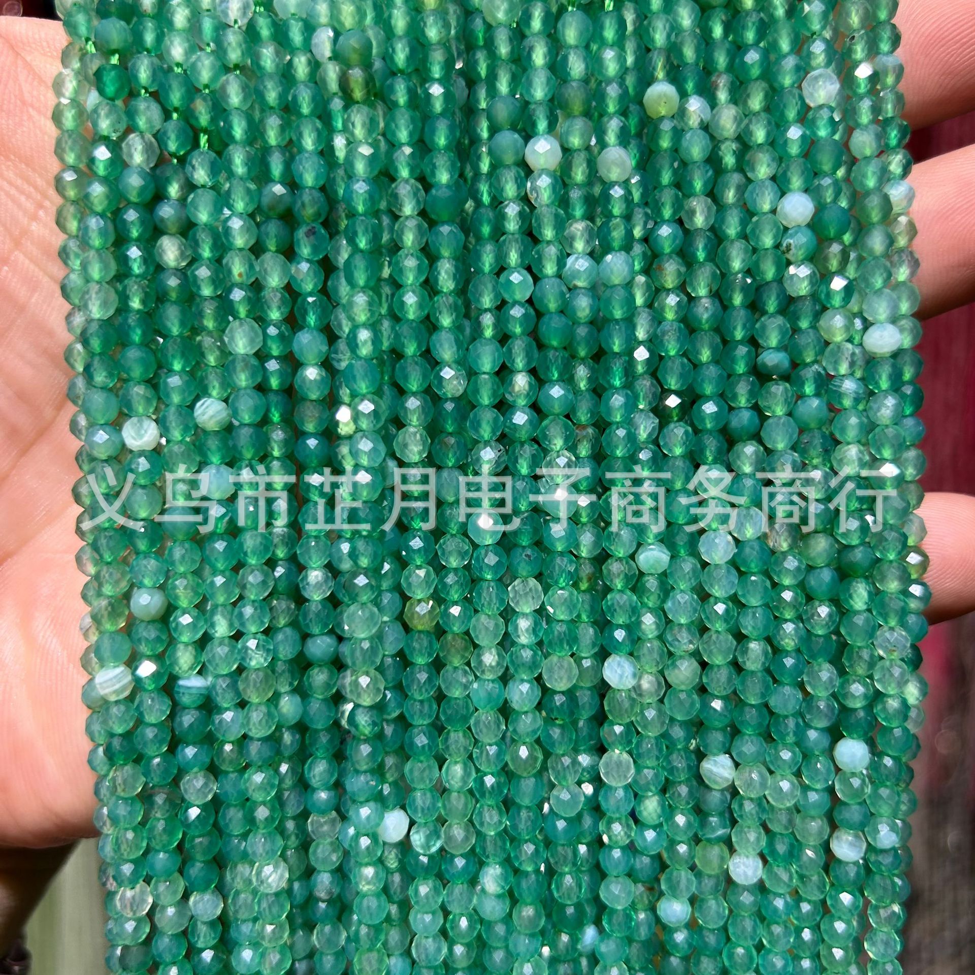 Pequeñas cuentas 2mm3mm4mm facetas todo tipo de ágata Cristal de piedra natural granos sueltos DIY joyería pulsera collar