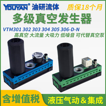 PIAB型VTM系列多级真空发生器气动大流量大吸力集成式负压真空泵