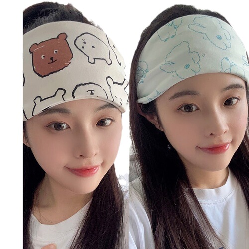 Stylish Postpartum Headband, Cute Influencer Scarf Hat for Pregnant Women, Spring and Summer Breathable, Postpartum Wide Edge Maternity Sweat Absorbent Cotton