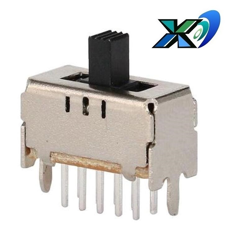 三档拨动开关3位 3档滑动开关三位2P3T 3档拨动开关三位行程2mm
