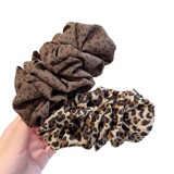 Женская заколка-банан в стиле французского ретро с леопардовым принтом для ранней осени, новый стиль, заколка для волос на небольшой затылок, атмосферная полузавязанная заколка для волос