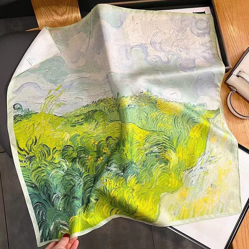 Campos de trigo al óleo