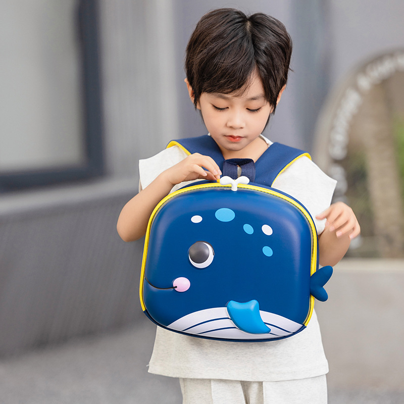 Nuevos niños de dibujos animados cáscara dura kindergarten mochila ballena bebé Eva cáscara de huevo niño niña bebé mochila
