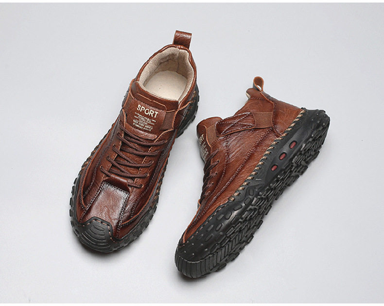 Giày bốt nam cổ trung Martin phối màu, đế cao su chống trượt, phong cách casual — 2683 màu nâu sẫm, 2683 màu đen chi tiết 13