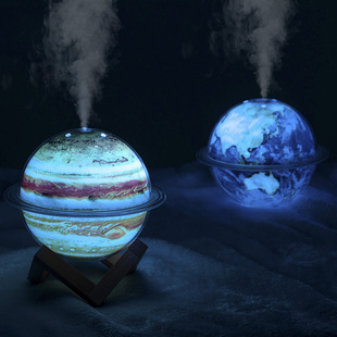 Creative globe humidifier USB large capacity air sprayer household hydrating bedroom desktop night light humidifying