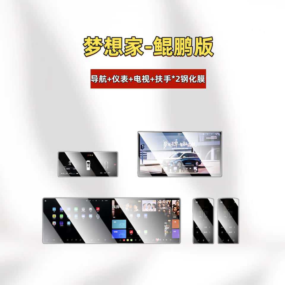 Fushou Tempered Film Navigation Screen Armrest Screen Interior Accessories for Voyah Dreamer (Car interior film) - for-26-dreamer-kunpeng-navigation-screeninstrumenttvarmrest2-hd-tempered-film