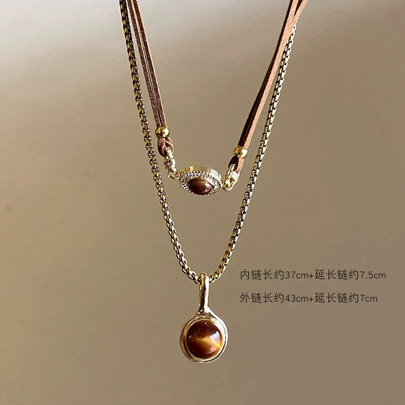 XL-0107 美拉德风虎眼项链