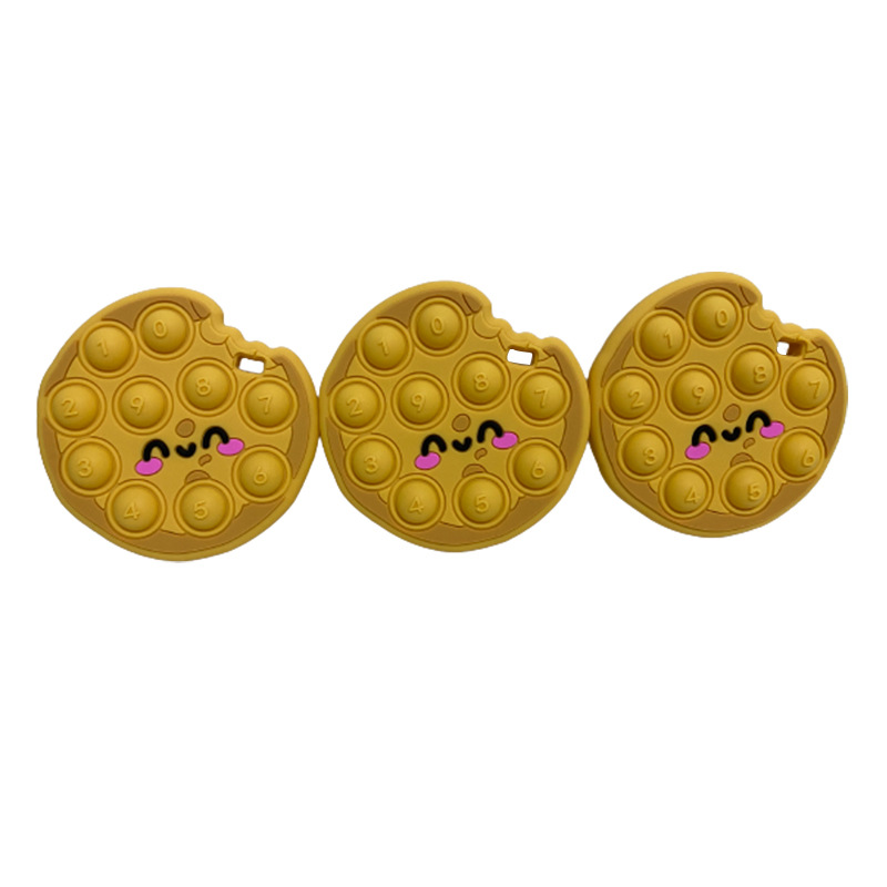 Cross-border new product baby silicone teether, soothing teething stick, intelligent early education toy, biting fun cracker teether