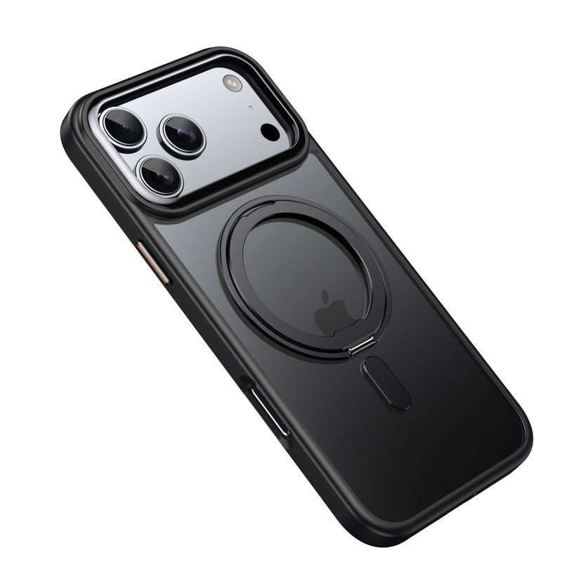 360旋转支点壳适用iPhone17磁吸支架手机壳苹果16e磨砂防摔保护套|undefined