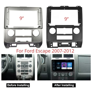 Suitable for 2009 Ford Escape (9inch Black/Silver) Central Control Navigation Frame Android Frame Audio Panel