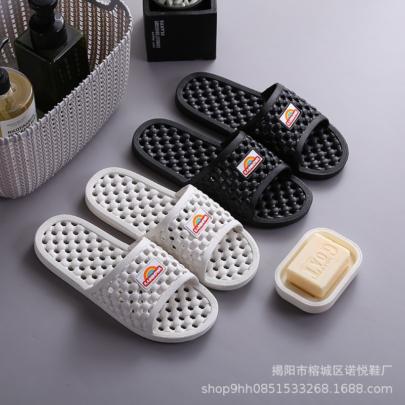 Non-Slip Bathroom Home Slippers for Women, Suitable for All Seasons, Hotel Bathroom Indoor Shower Quick-Dry Waterproof Slippers for Men