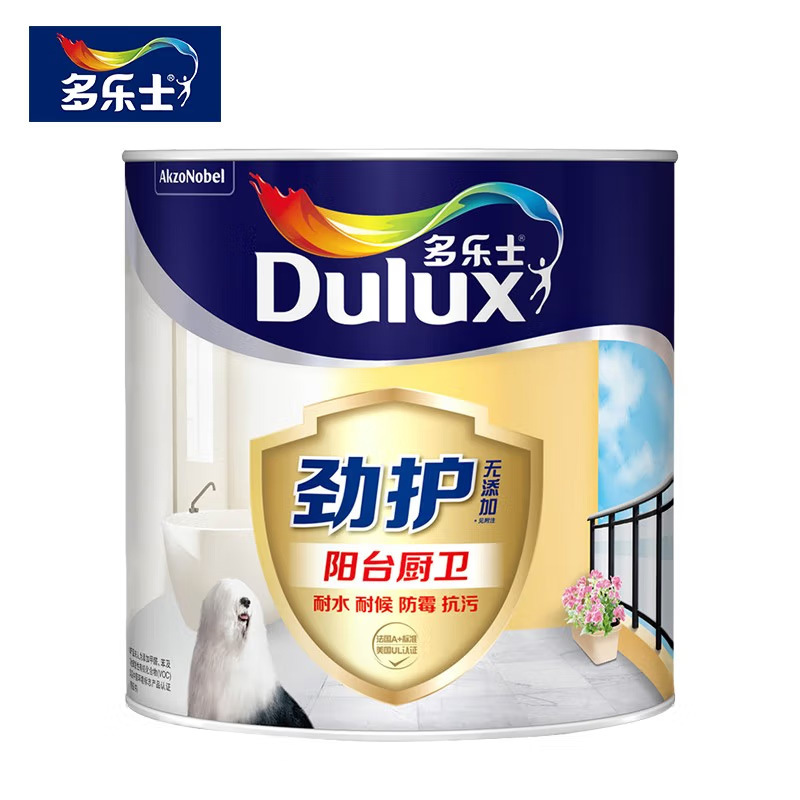 多乐士劲护无添加阳台厨卫漆1L外墙漆乳胶漆墙面漆内墙漆涂料油漆