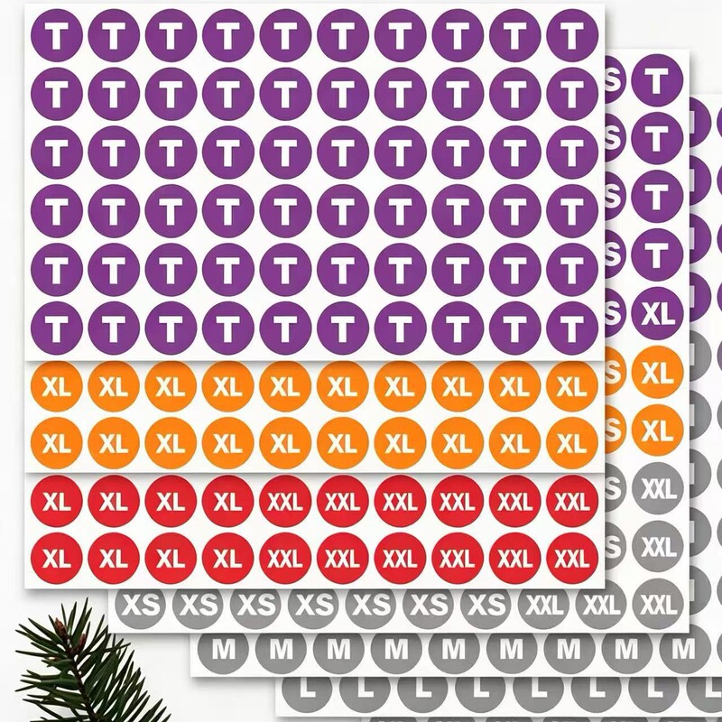 Self-Adhesive Children's Clothing Size Labels, Size Number, Round Transparent Self-Adhesive Size Stickers Self-Adhesive Children's Clothing Size Labels, Size Number, Round Transparent Self-Adhesive Size Stickers