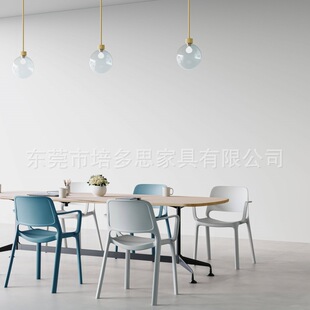 Nordic Plastic Dining Chair Modern Simple Home Chair Internet Celebrity Backrest Stool Leisure Chair Desk Chair Negotiation Table and Chair