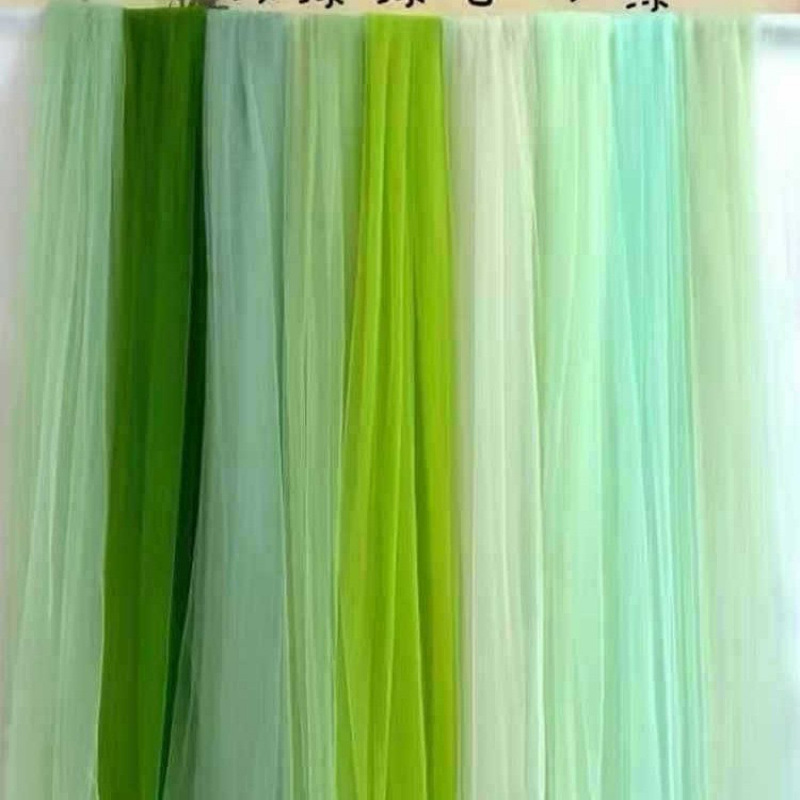 Green Gauze Chinese Style Tulle Kindergarten Environmental Mesh Wedding Background Fabric Soft Gauze Ancient Style Encryption