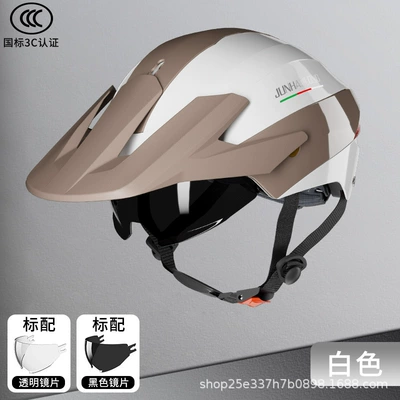 seasons, electric scooter safety helmet, Motosiklet kaskı (dəbilqə) - white-transparent-mirror-small-sunglasses-lenses-are-interchangeable-one-size-fits-all55-62cm