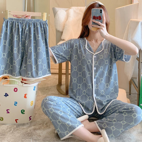 Pijamas de dona a la moda para mujer 2025, ropa de estar en casa de manga larga para influenceras de internet, pijamas para dropshipping de transmisiones en vivo para mujer.